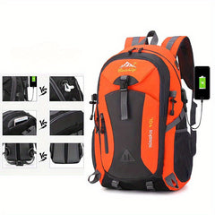 Waterproof Travel Backpack Large Capacity Adjustable Straps Laptop Compartment