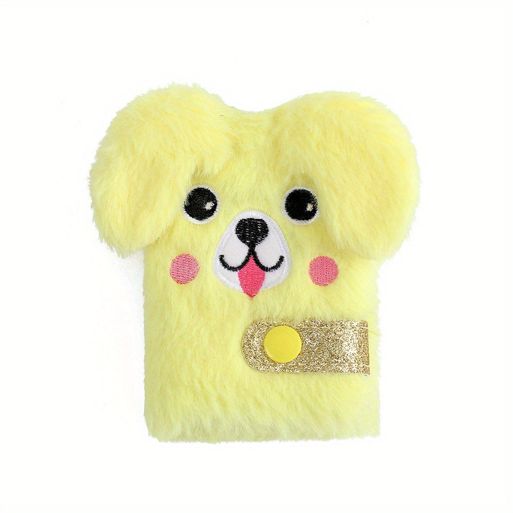 Plush Unicorn & Llama Mini Notebooks Cute Snap Pocket Journals Soft Fuzzy