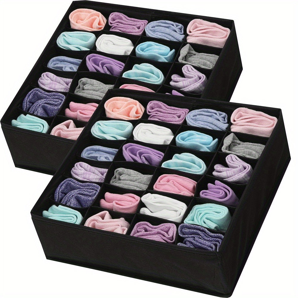 Foldable Fabric Sock and Underwear Drawer Organizer Hanging Storage