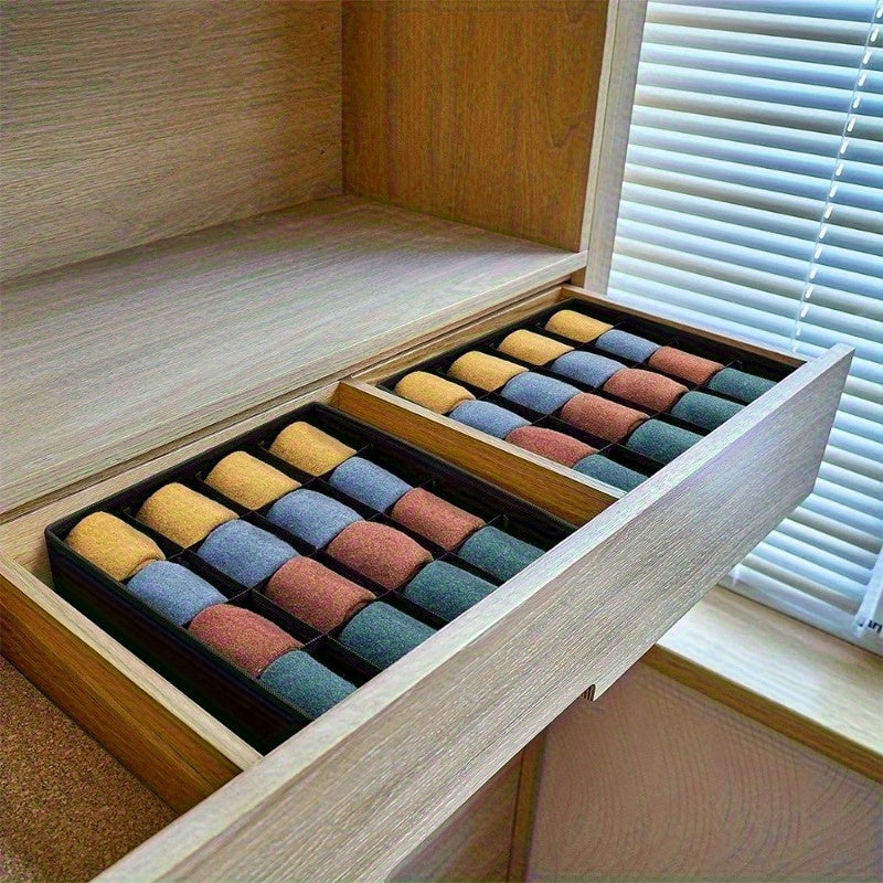 Foldable Fabric Sock and Underwear Drawer Organizer Hanging Storage