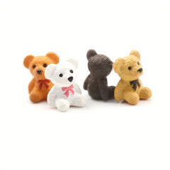 100pcs Mini Resin Bear Figurines Set for Micro Landscapes and Dollhouses