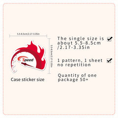 50pcs Racing Themed Sticker Pack for DIY Projects Halloween & Christmas