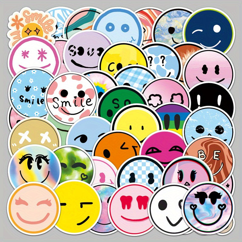 50pcs Joyful Cartoon Waterproof Stickers for Various Surfaces