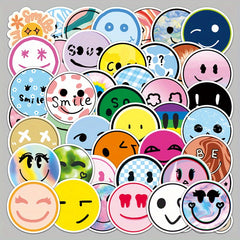 50pcs Joyful Cartoon Waterproof Stickers for Various Surfaces