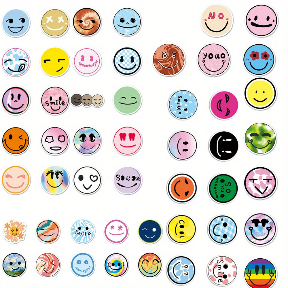 50pcs Joyful Cartoon Waterproof Stickers for Various Surfaces