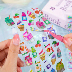 Colorful Unicorn Candy Stickers 3D Ice Cream Decals