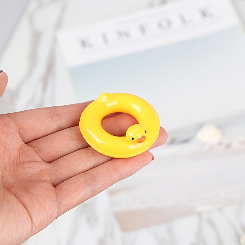 Duck Shaped Mini Swimming Ring for 1:12 Scale Dollhouses