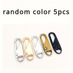 5 Pack Mini Metal Zipper Pulls for DIY Craft Travel Accessory