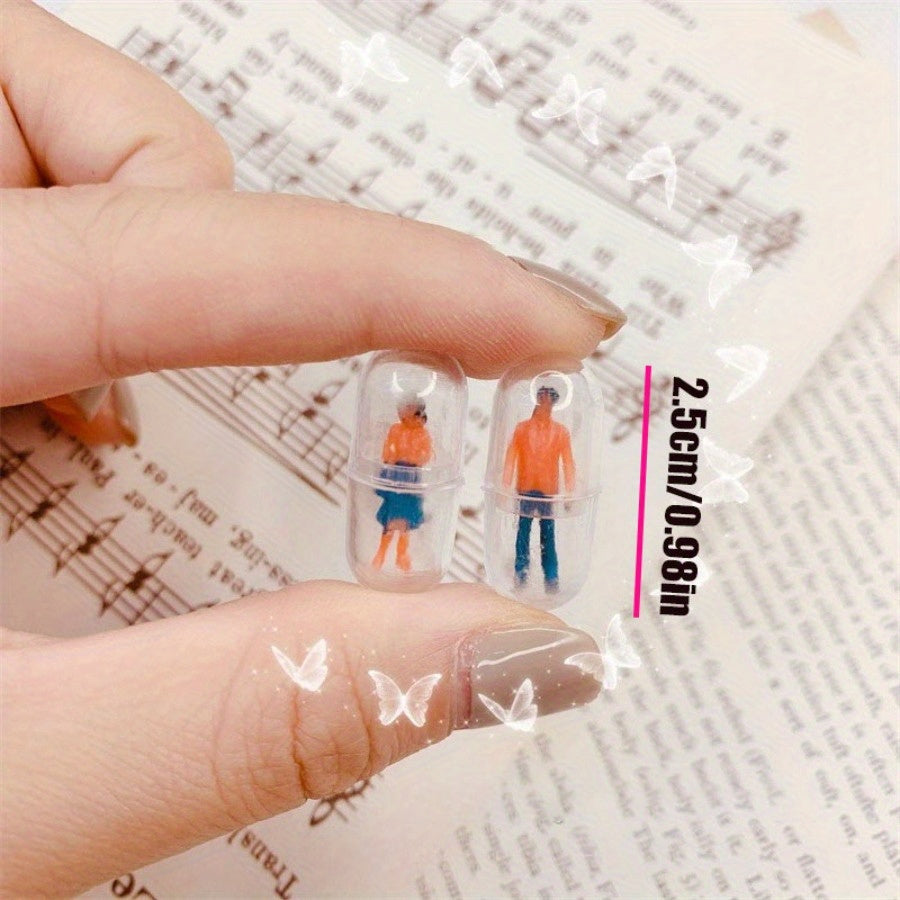 Mini Adhesive Capsule 3D Character Statues Multicolor