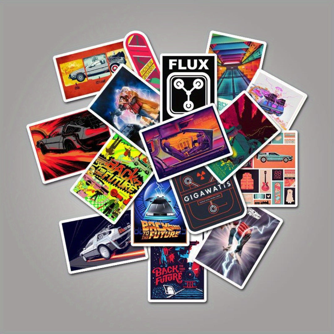 50pcs Sci Fi Movie Stickers - Vinyl Decals for Laptops & Bottles