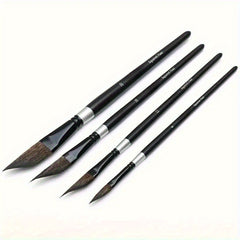 Squirrel Hair Watercolor Brush with Ergonomic Handle & Fine Tip