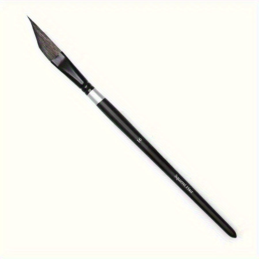 Squirrel Hair Watercolor Brush with Ergonomic Handle & Fine Tip