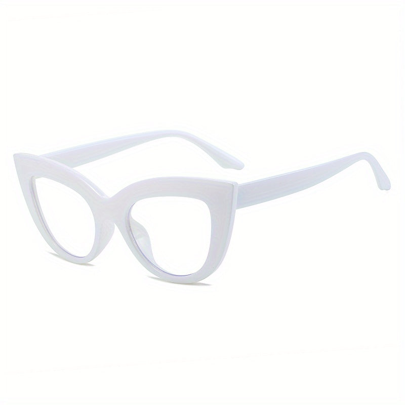 Cat Eye Clear Lens Glasses Women Men with Case