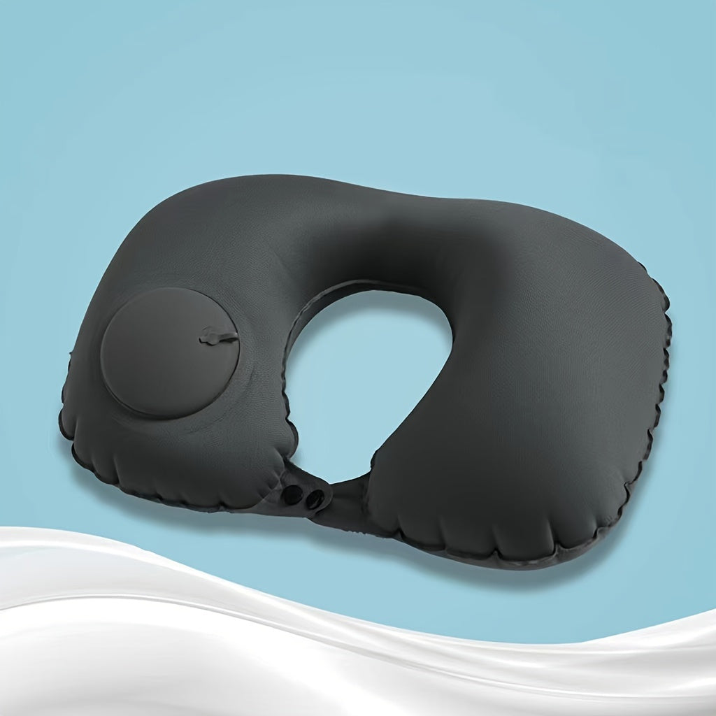 Inflatable U Shaped Pillow for Travel Office Naps & Airplane Comfort