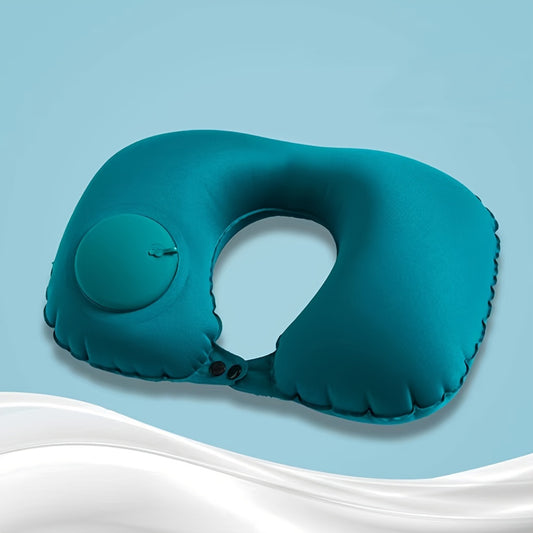 Inflatable U Shaped Pillow for Travel Office Naps & Airplane Comfort