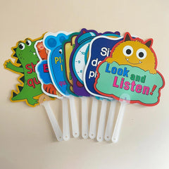 8pcs LACHILLY Teacher Action Paddles Durable Classroom Control Tools