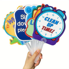 8pcs LACHILLY Teacher Action Paddles Durable Classroom Control Tools