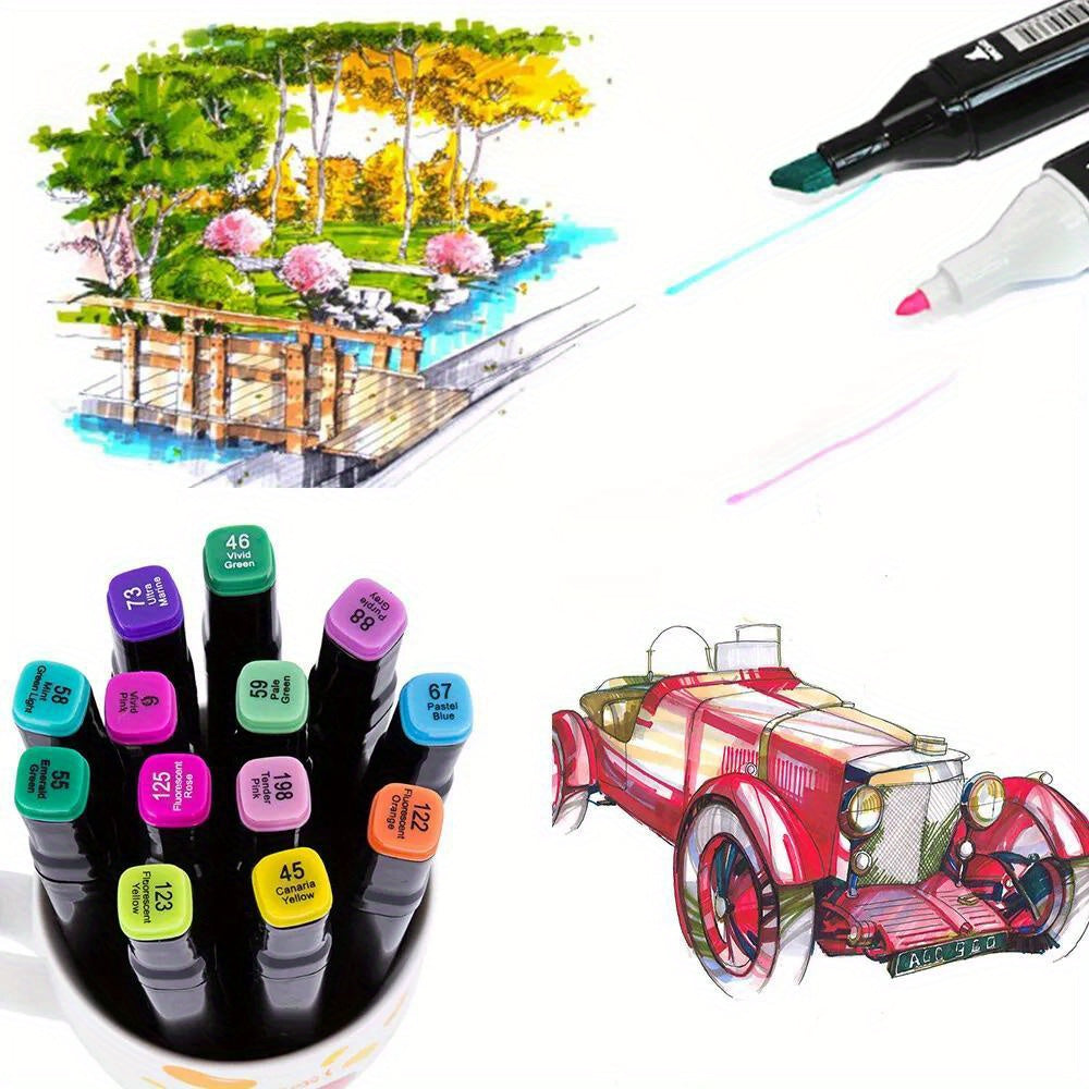 80pc Double Headed Coloring Marker Set with Storage Box