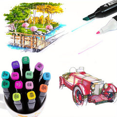 80pc Double Headed Coloring Marker Set with Storage Box