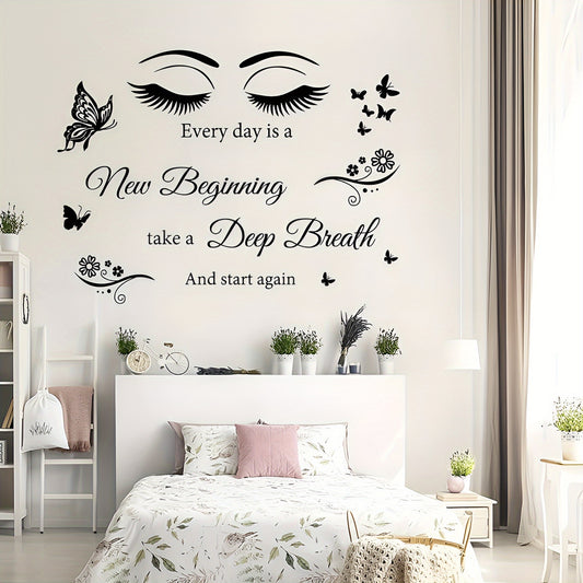 Inspirational Quote Sticker Butterfly Eye Wall Sticker