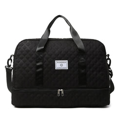 Women's Gym Duffel Bag with Wet Pocket and Shoes Compartment