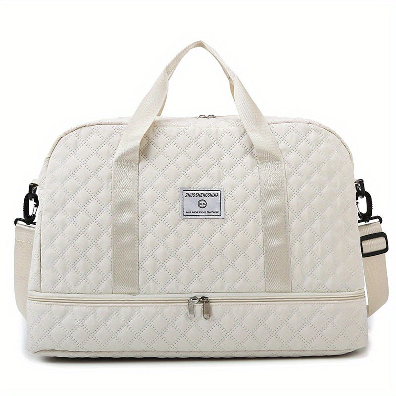 Women's Gym Duffel Bag with Wet Pocket and Shoes Compartment