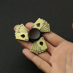 Vintage Bronze Metal Spinner with Non Slip Base