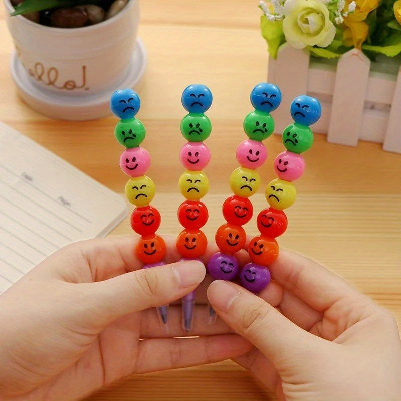 15pcs Lollipop Building Block Crayons & Pencils Fun Pens Back to School