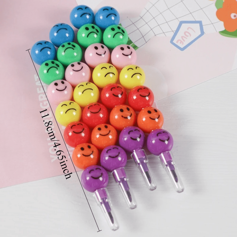 15pcs Lollipop Building Block Crayons & Pencils Fun Pens Back to School