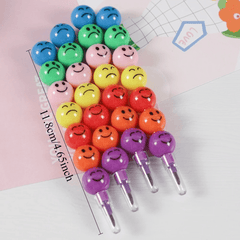 15pcs Lollipop Building Block Crayons & Pencils Fun Pens Back to School