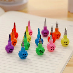 15pcs Lollipop Building Block Crayons & Pencils Fun Pens Back to School