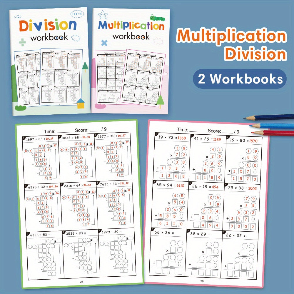 Multiplication & Division Drills Workbook for Kids - Timed Math Tests