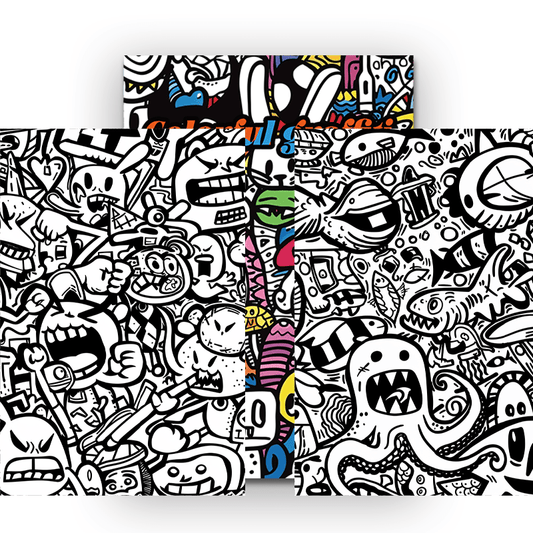 Colorful Graffiti Coloring Book for Adults - 22 Pages Relaxation Art Gift