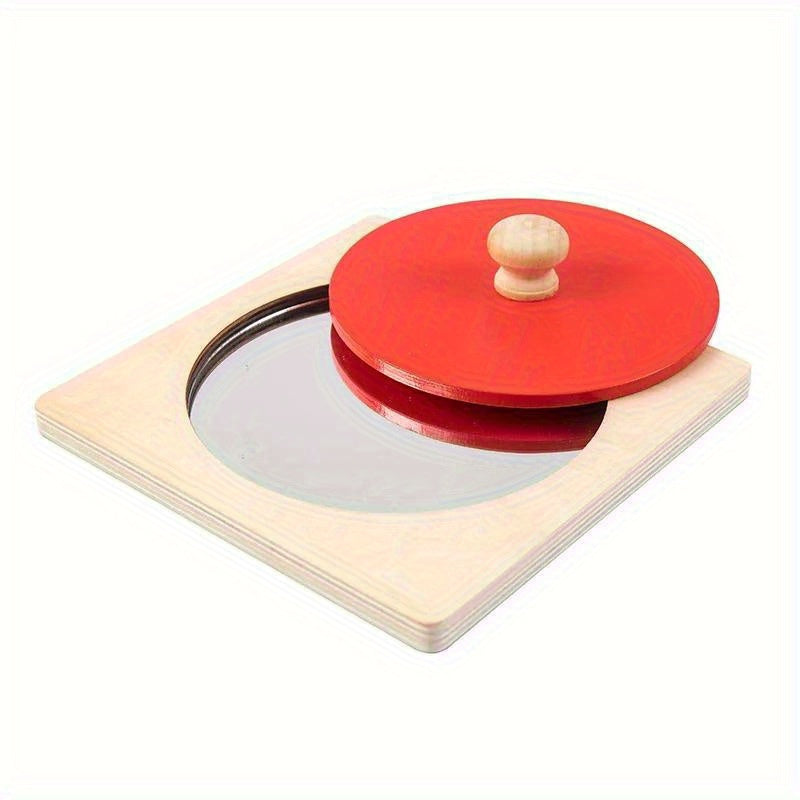Wooden Mirror Puzzle Busy Board for Early Learning