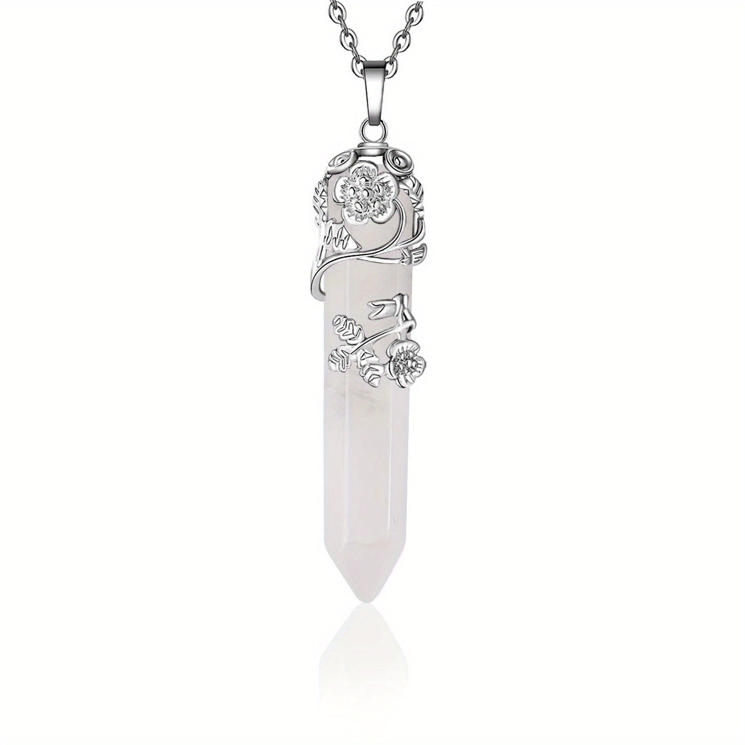 Healing Crystal Point Pendant Necklace Reiki Healing Crystals
