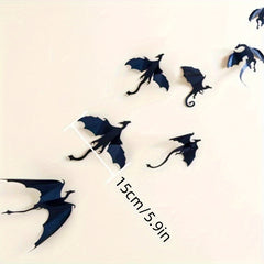 7pcs Gothic Dragon Wall Sticker 3D Dragon Wallpaper Set