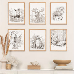Deluxe Animals Coloring Book for Adults and Teens: 22 Thickened Pages