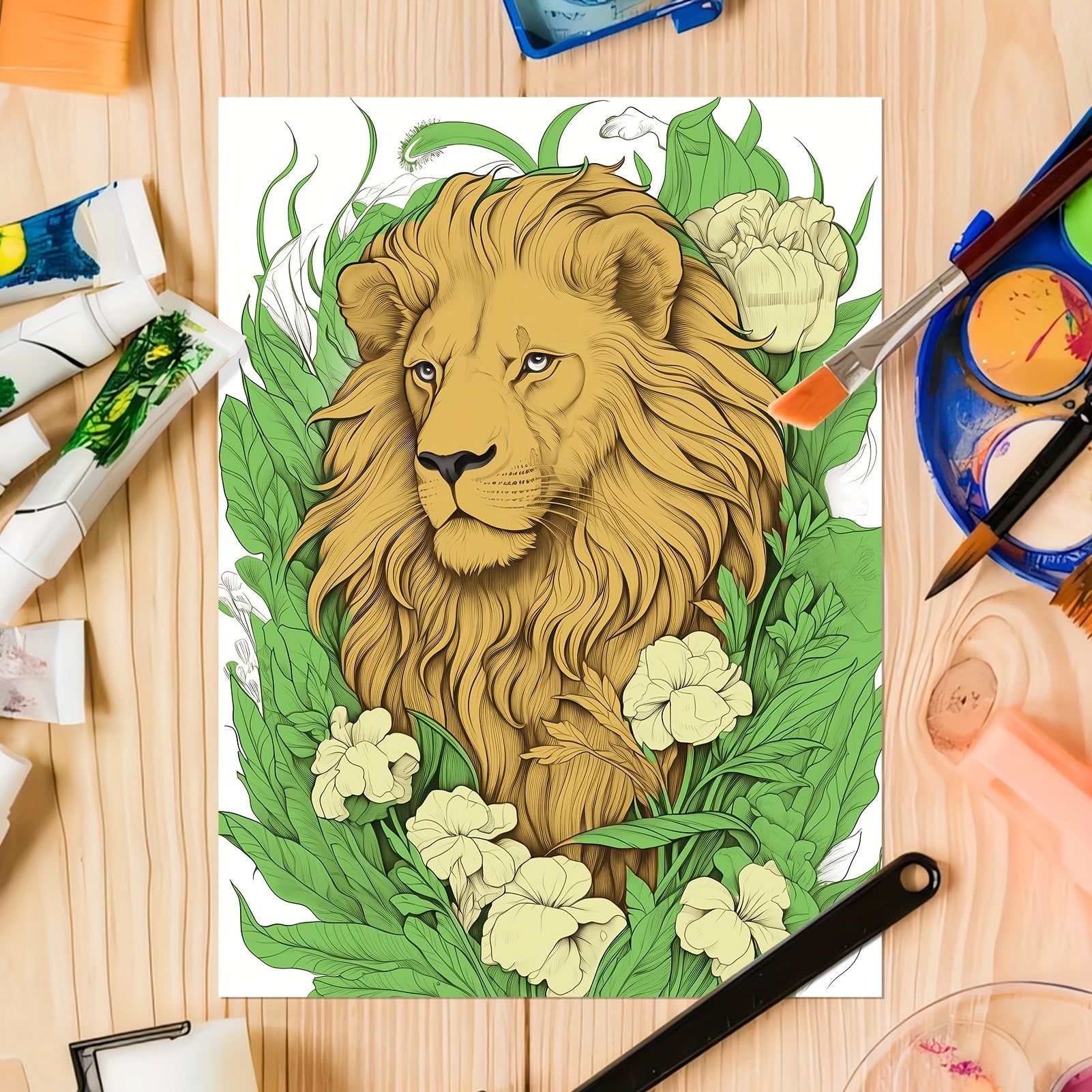 Deluxe Animals Coloring Book for Adults and Teens: 22 Thickened Pages
