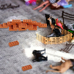50-100 Mini Clay Building Blocks 1/16 Bricks DIY Construction Models