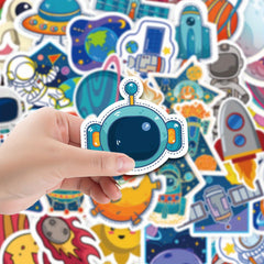 50pcs Space Astronaut Stickers Waterproof for Laptops Water Bottles & More