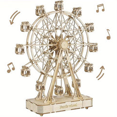 Rotatable Ferris Wheel Wooden Model Building Kit 232pcs