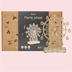 Rotatable Ferris Wheel Wooden Model Building Kit 232pcs