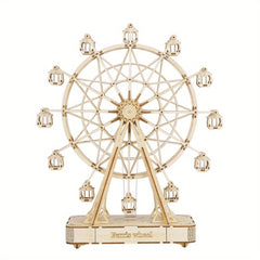 Rotatable Ferris Wheel Wooden Model Building Kit 232pcs
