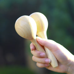 2 Pack Wooden Sand Balls Shakers Handheld Percussion Instruments
