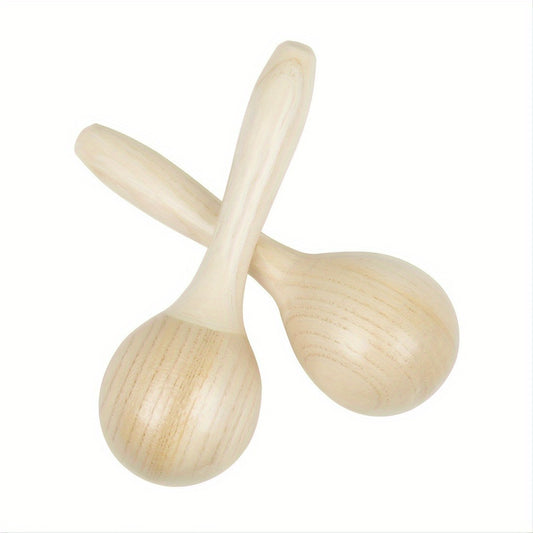 2 Pack Wooden Sand Balls Shakers Handheld Percussion Instruments