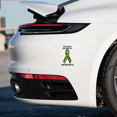 Green Ribbon Vinyl Sticker Invisible Disability Awareness