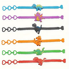 10Pcs Dinosaur Wrist Silicone Bracelets Party Youth Supplies