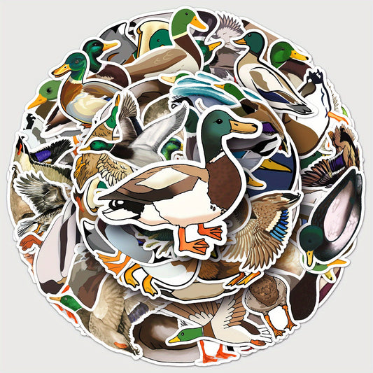 50 Mallard Duck Cartoon Stickers for Decorating