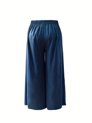 Women's Plus Solid Wide Leg Trousers