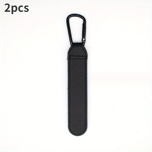 2pcs PU Leather Stroller Hooks 360 Rotatable Pram Organizer Brown Gray Pink